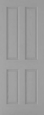 Internal Grey Moulded Textured 4 Panel Door