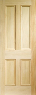 Internal Vertical Grain Pine Edwardian 4 Panel Door