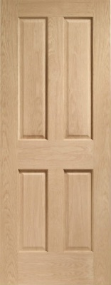 Internal Oak Victorian 4 Panel Door with Raised Mouldings