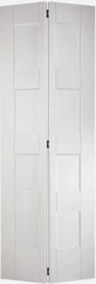 Internal Primed White Shaker 4 Panel Bi-Fold Solid Door