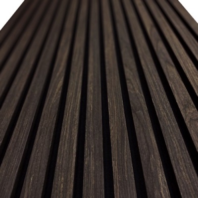 Acoustic Wooden Slat Panel - Ebony