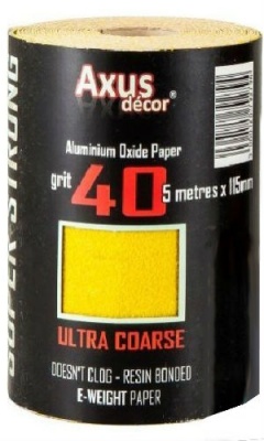 Aluminium Oxide Paper 40 grit (Ultra Course) 5m Roll