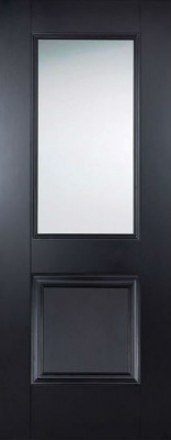 Internal Primed Black Arnhem Glazed Door