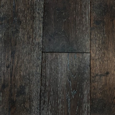180mm x 20/6 Engineered Oak Flooring Black with Brushed White Grain