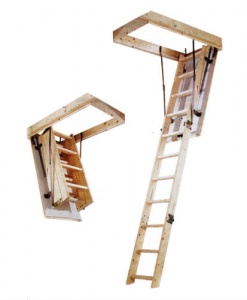 Aman Folding Timber Loft Ladder