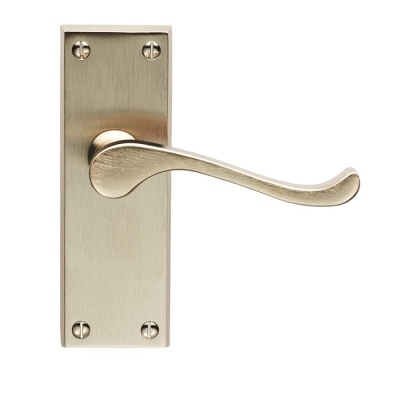 Victorian Scroll Lever Door Handle on Various Backplates