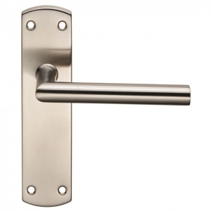 Steelworx Residential Mitred Lever Door Handle on Various Backplates