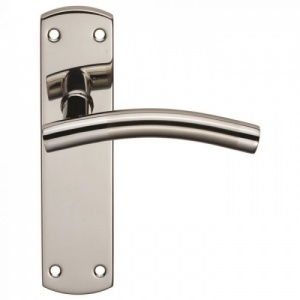 Steelworx Residential Curved Lever Door Handle on Various Backplates