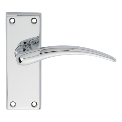 Wing Lever Door Handle on Short Latch Backplate