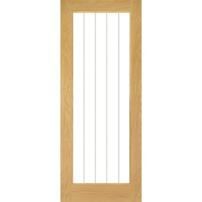 Internal Oak Ely 1 Light Clear Glazed Door