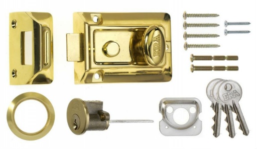 ERA Traditional Night Latch Brass 60mm