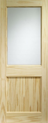External Pine 2XG Door with Clear Glass