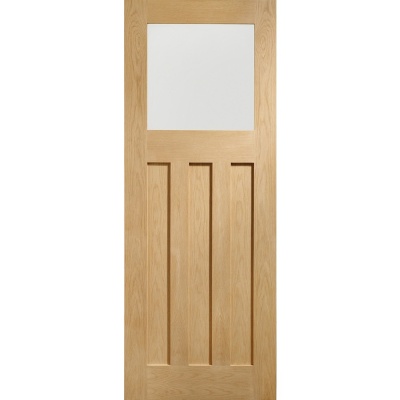 Internal Oak DX Obscure Glazed Door (78'' x 30'')