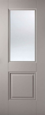 Internal Primed Plus Silk Grey Arnhem Glazed Door