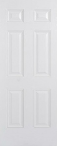 External GRP Composite Colonial 6P White Door