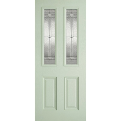 External GRP Composite Malton Green Glazed Door