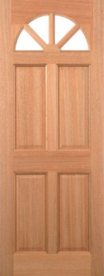 External Hardwood Carolina Unglazed 4 Panel M&T Door
