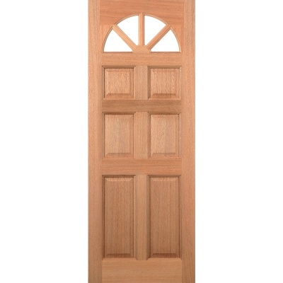 External Hardwood Carolina Unglazed 6 Panel Door