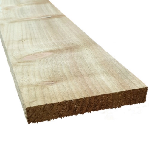 150mm x 22mm (6'' x 1'') Treated Softwood - Rough Sawn - up to 3m
