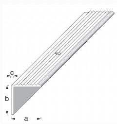 41 x 23mm Anodised Aluminium Step Edging 2000