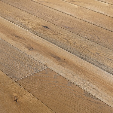 150mm x 20/6 Engineered Oak Flooring Smoked Brushed & White Oiled Oak(1.98m2 pack)