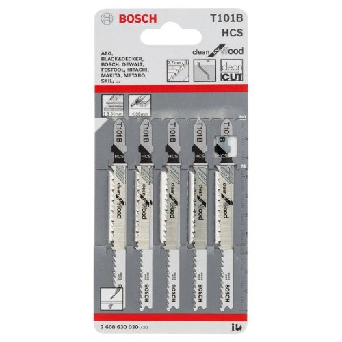 Bosch Jigsaw Blades T101B Clean Cut for Wood Atlantic Timber
