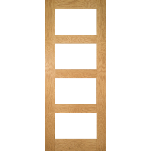 Internal Oak Coventry Clear Glazed Door Atlantic Timber