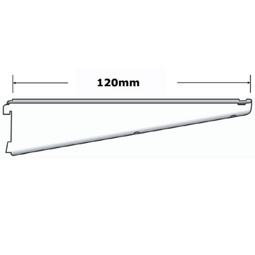 Sapphire twin slot 120mm Shelf Bracket White Atlantic Timber