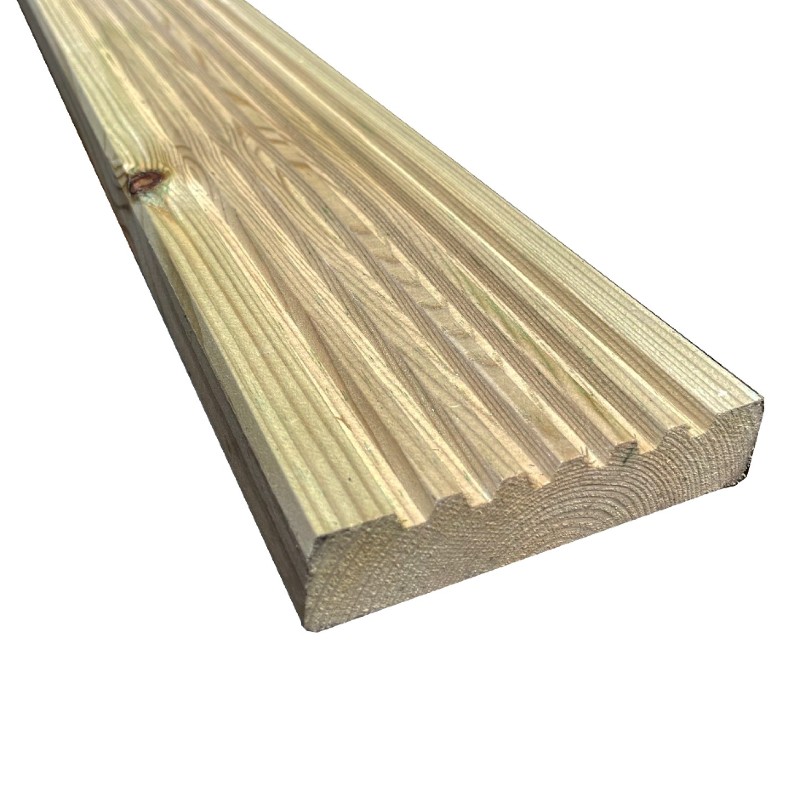 125mm x 32mm Treated Softwood Deck Board - up to 3.3m