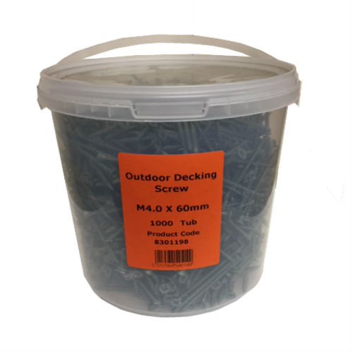 Decking Screws (tub of 1000) M4 x 60mm Atlantic Timber