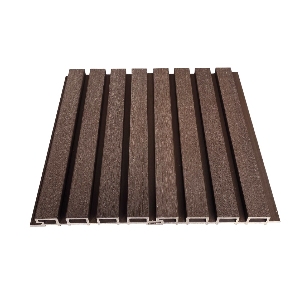 Easy Cladding Easy Slatted Composite Cladding - Dark Brown - Atlantic Timber