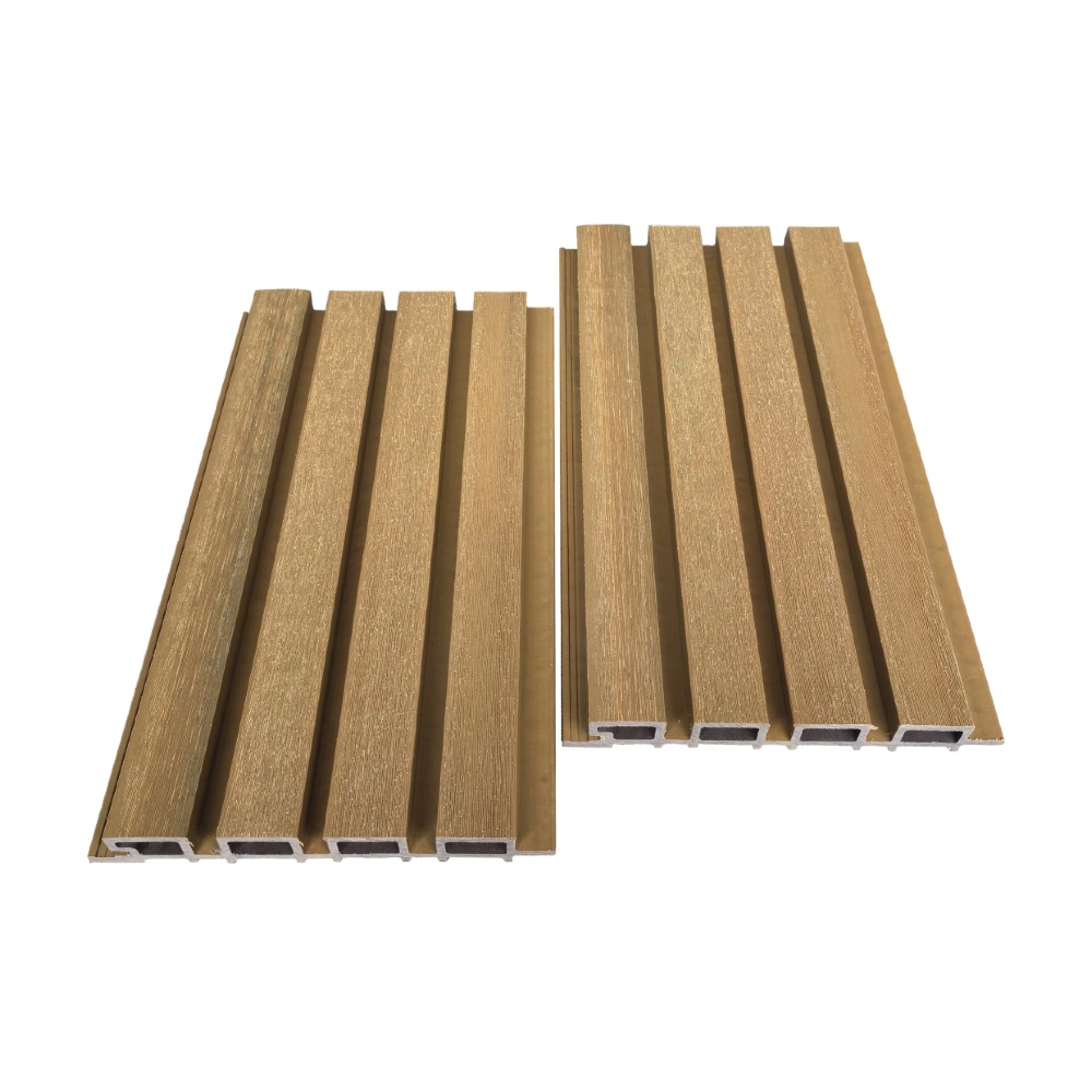 Easy Cladding Easy Slatted Composite Cladding - Teak - Atlantic Timber