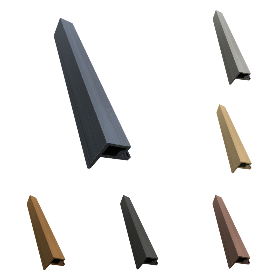 Cladding Simple Colours Easy Composite Slatted Cladding End Trim - All Colours - Atlantic Timber