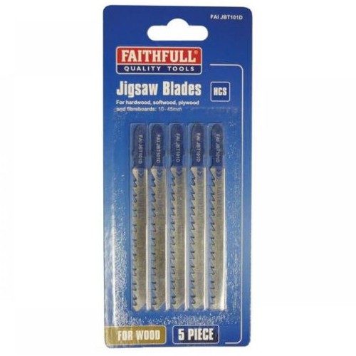 Faithfull Jigsaw Blades T101D Fast Clean Cut for Wood Atlantic Timber