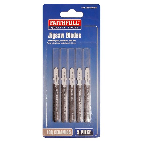 Faithfull Jigsaw Blades JB150RIFF Glass and Ceramic Tiles Atlantic Timber