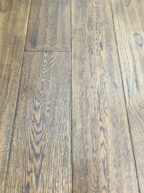 150mm X 18mm Solid Hand Carved Brown Oak Flooring Lacquered