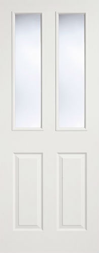 Internal Composite White 2 Panel 2 Light Glazed Door Atlantic