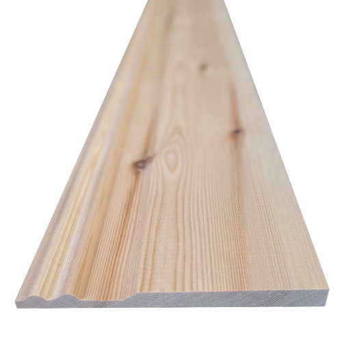Double Sunk Pine Skirting Board 225mm x 25mm - over 3m - Atlantic Timber