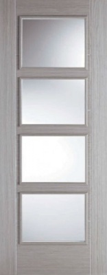 Internal Pre-Finished Light Grey Vancouver Glazed Door