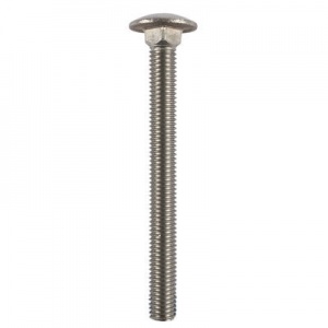 M6 x 65 Dome Cup Square Hexagon Bolt Bright Zinc Plated