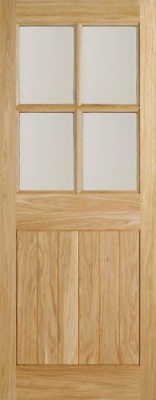 External Oak Cottage 4 Light Door