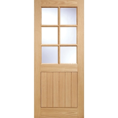 External Oak Cottage Stable 6 Light Door