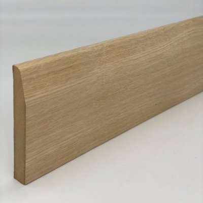 Oak Veneered Chamfered & Rounded MDF Skirting 4.4m x 144mm x 18mm