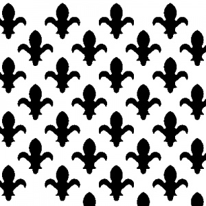Fleur De Lys White Faced Perforated MDF Screen Panel 1830mm x 610mm x 3mm