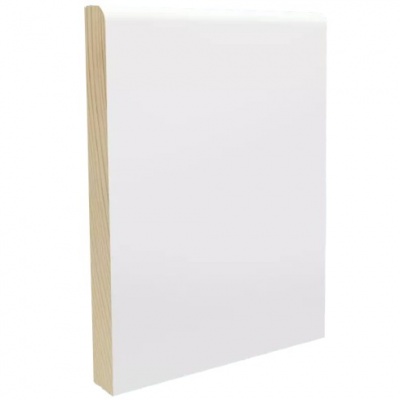 Pre-Finished White Pencil Round Skirting 15mm x 119mm x 4.2m Lengths