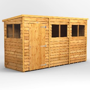 Power Overlap Pent Shed 12x4