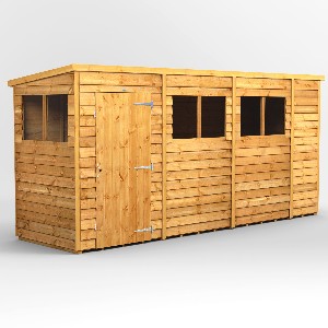 Power Overlap Pent Shed 14x4