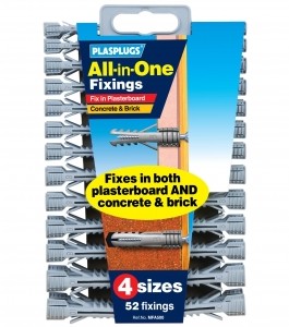 Plasplugs All-in-one Fixings  (pack of 52)