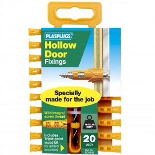 Plasplugs Hollow Door Fixings (pack of 20)
