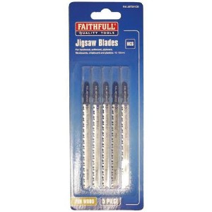 Faithfull Jigsaw Blades T301CD Long Cut for Wood and Sheet Material